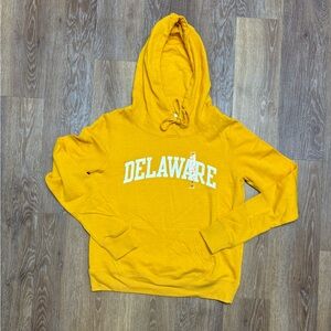 Yellow 'DELAWARE' Hooded Sweatshirt